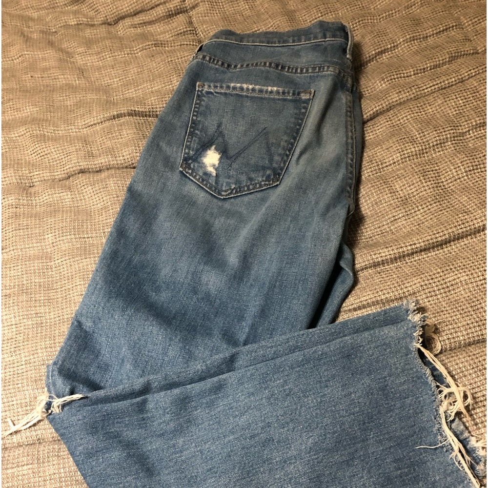 Fringes and frayed distressed jeans maybe wore 4 times great condition